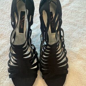 Ina Women's Black Strappy Heels